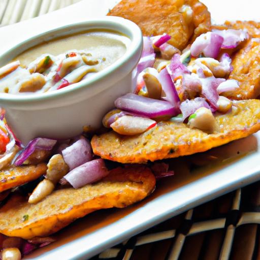 Crunchy Costa Rican Patacones with Savory Bean Dip Recipe