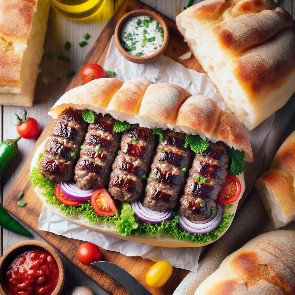 Crafting Bosnian Ćevapi in Soft, Fresh Somun Bread
