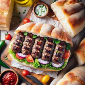 Crafting Bosnian Ćevapi in Soft, Fresh Somun Bread