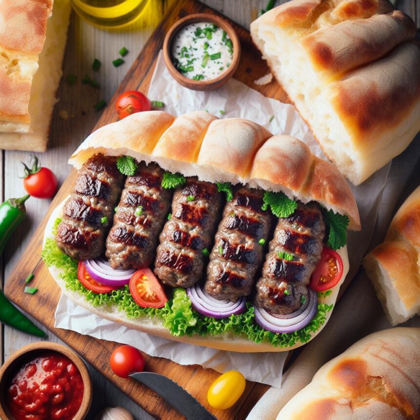 Crafting Bosnian Ćevapi in Soft, Fresh Somun Bread