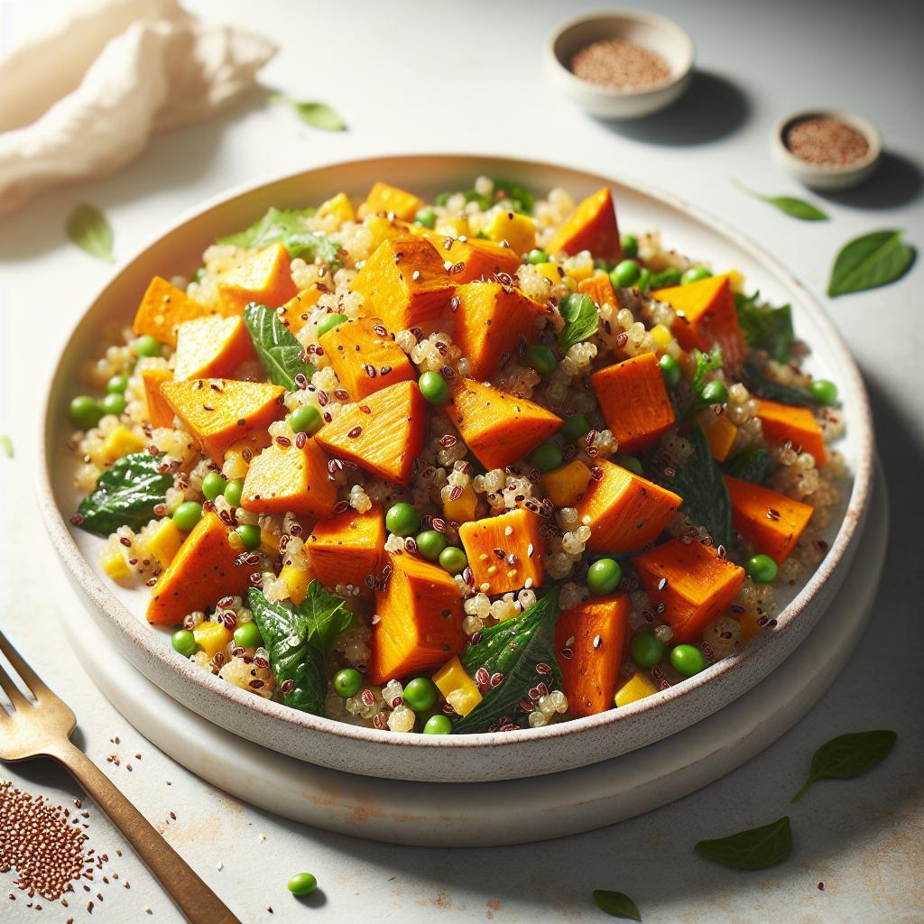 Nutritious Delight: Vibrant Roasted Sweet Potato Quinoa Salad