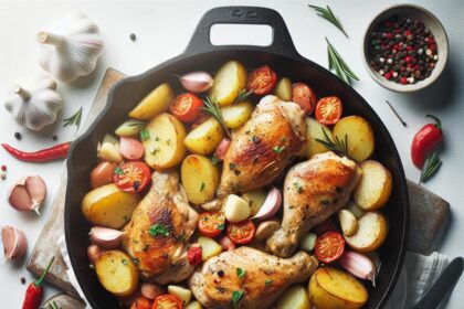 Garlic Chicken and Potatoes: A Flavorful, Easy One-Pan Meal