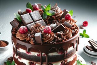 Whimsical Chocolate Chaos Cake: A Surreal Soirée Delight