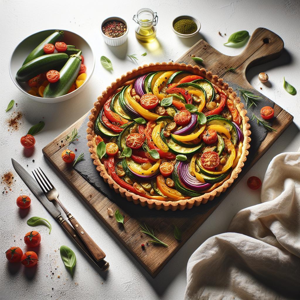 Whimsical Ratatouille Tart: A Colorful Veggie Delight