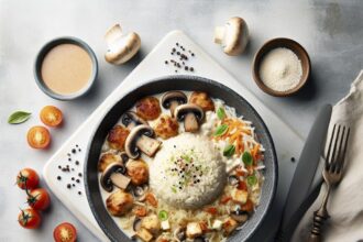 Creamy Mushroom Rice Delight: One-Pot Comfort in Minutes