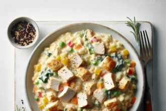 Hearty Creamy Chicken and Wild Rice Casserole Delight