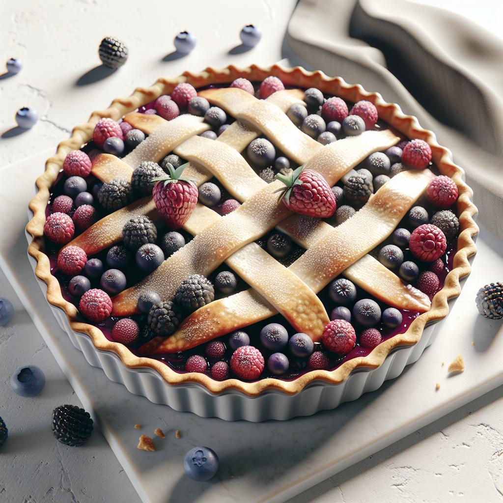 Delight in Every Bite: Easy Triple Berry Pie with Flaky Crust