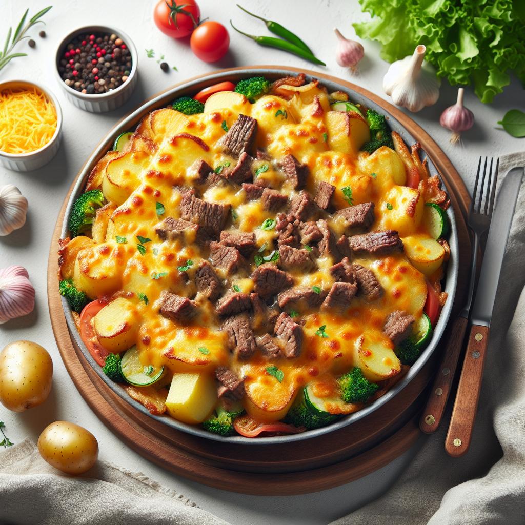 Comfort in Every Bite: Quick Cheesy Beef & Potato Casserole
