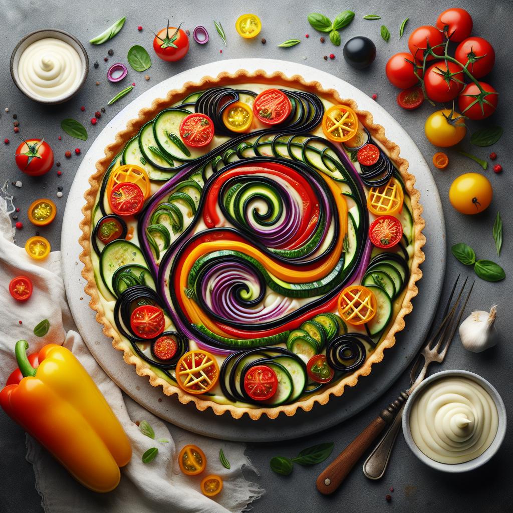 Whimsical Ratatouille Tart: A Colorful Veggie Delight