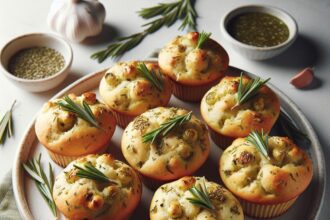 Fluffy Garlic Rosemary Focaccia Muffins Made Simple