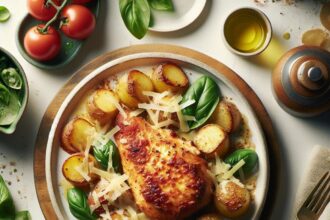 Golden Parmesan Chicken & Potatoes: A Crispy Delight