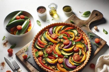 Whimsical Ratatouille Tart: A Colorful Veggie Delight