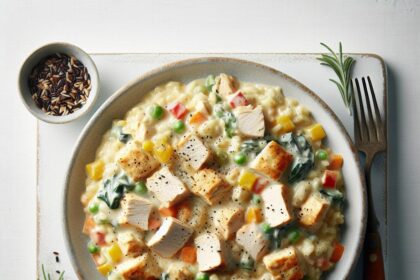 Hearty Creamy Chicken and Wild Rice Casserole Delight