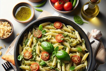 Savor the Flavor: One-Pot Creamy Pesto Pasta Delight