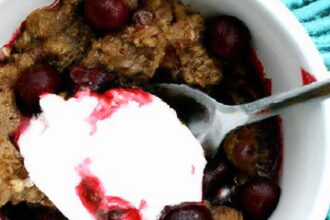 Irresistible Dark Cherry Cobbler with Crunchy Oat Topping
