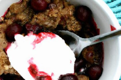 Irresistible Dark Cherry Cobbler with Crunchy Oat Topping
