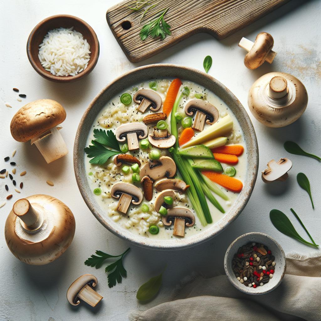 Savor Comfort: Creamy Mushroom and Rice Soup Recipe Delight