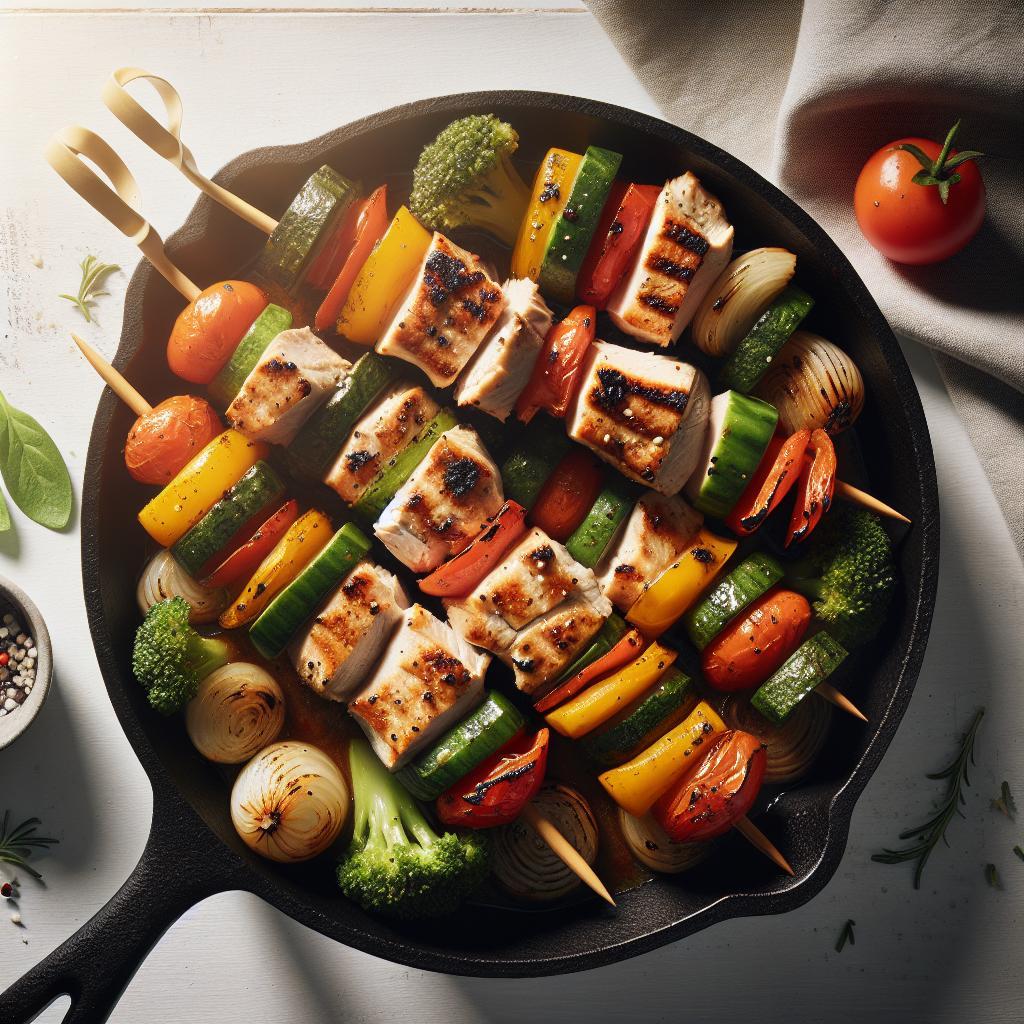 Savor Simple Skillet Turkey & Veggie Skewers in Minutes