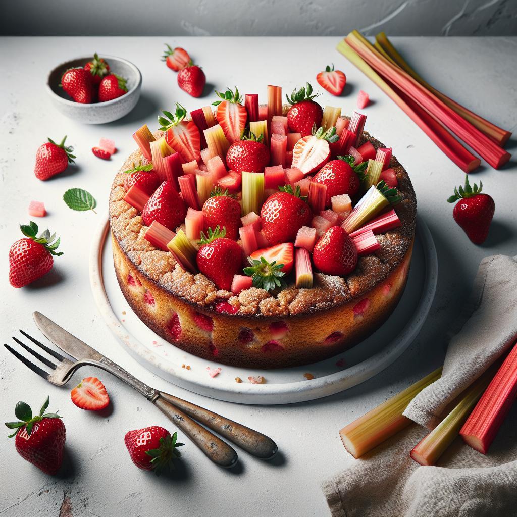 Elevate Dessert Time with an Elegant Strawberry Rhubarb Cake
