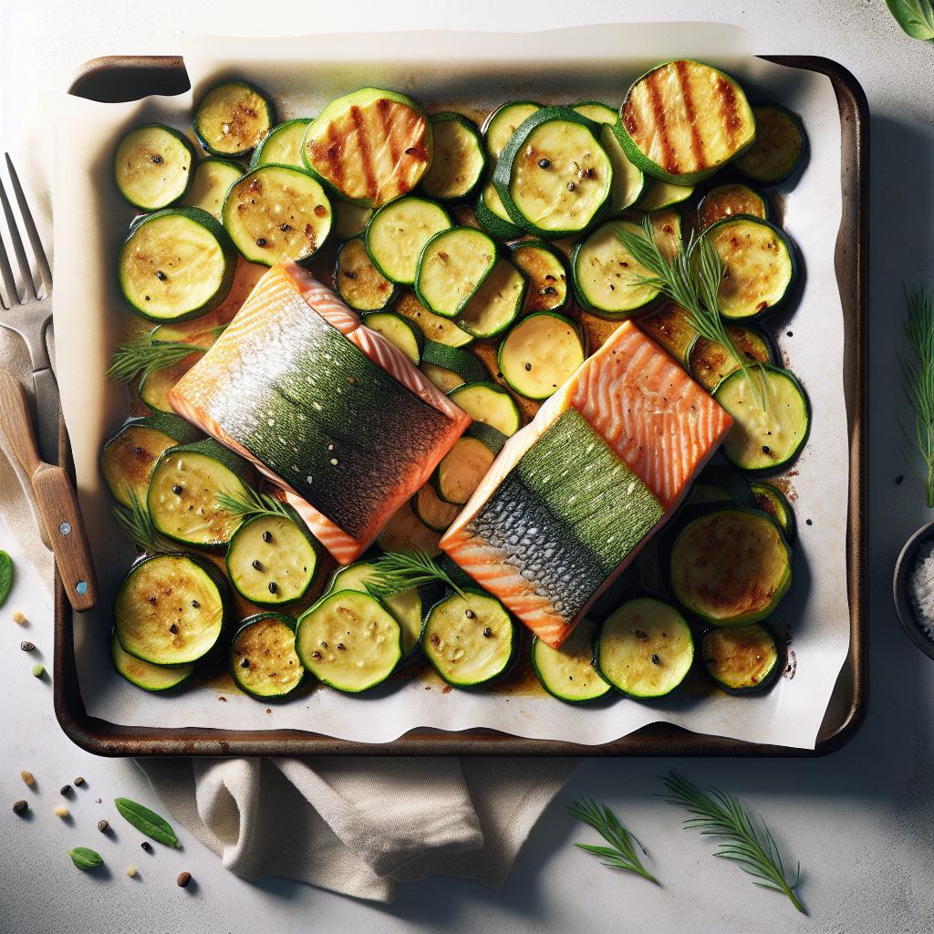 Effortless Flavor: Quick Sheet Pan Salmon & Zucchini Delight