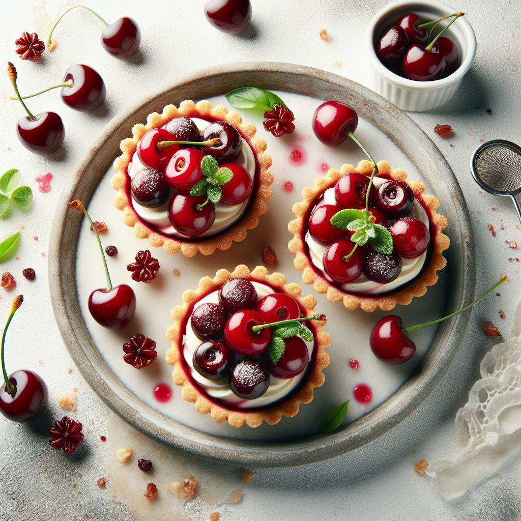 Elegant Cherry Coded Tartlets: A Sweet Culinary Artistry