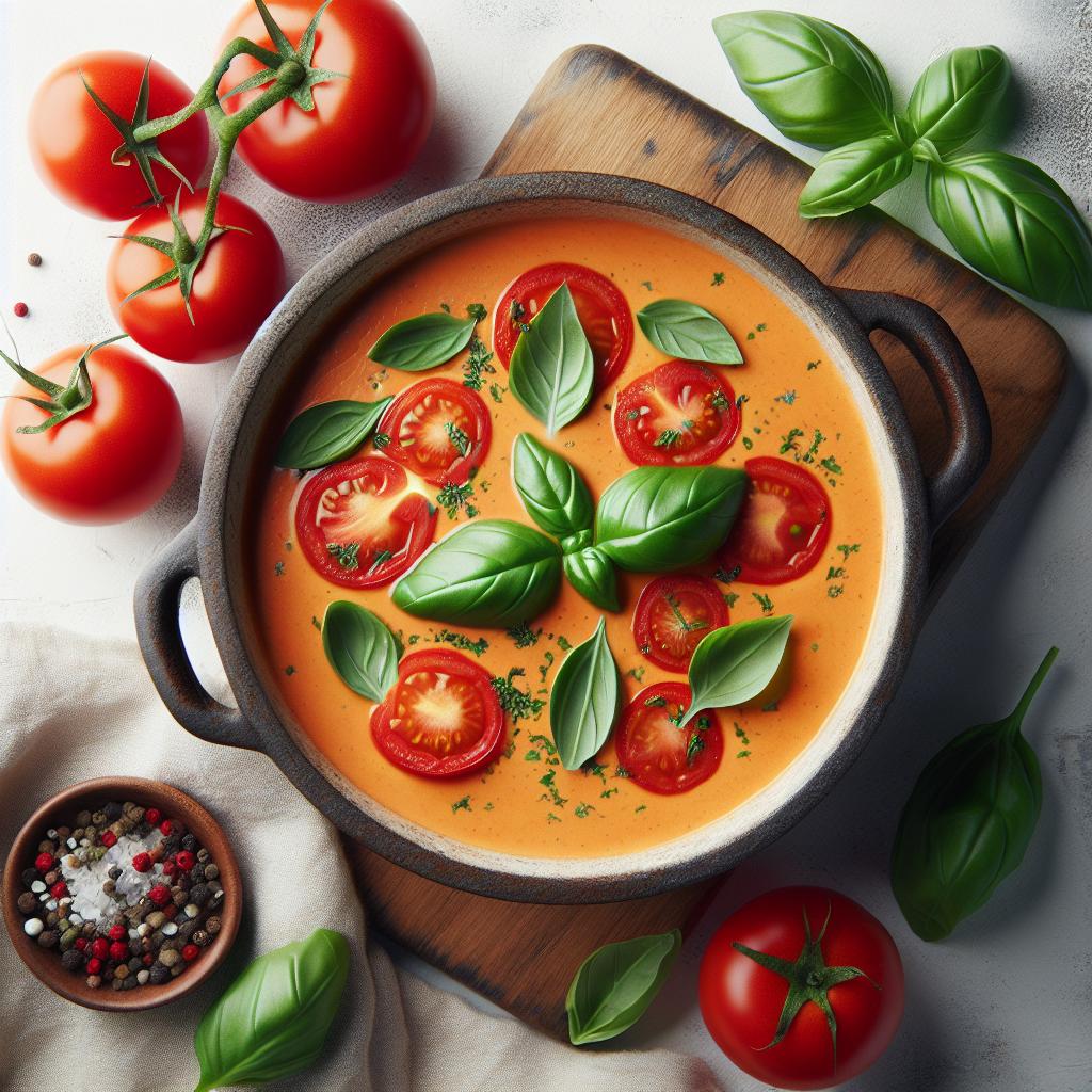 One-Pot Creamy Tomato Basil Soup: Cozy Comfort in a Bowl