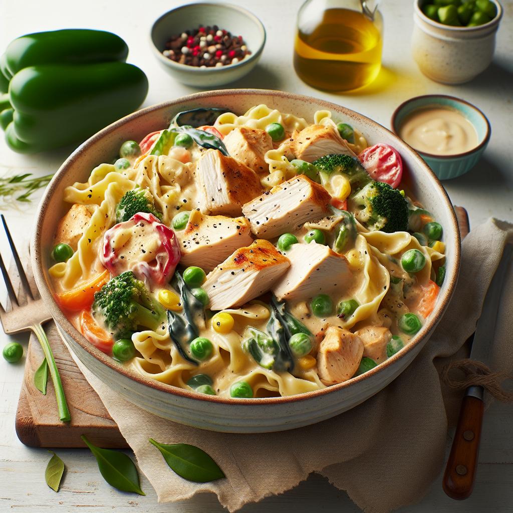 Wholesome Creamy Chicken and Noodle Casserole Delight