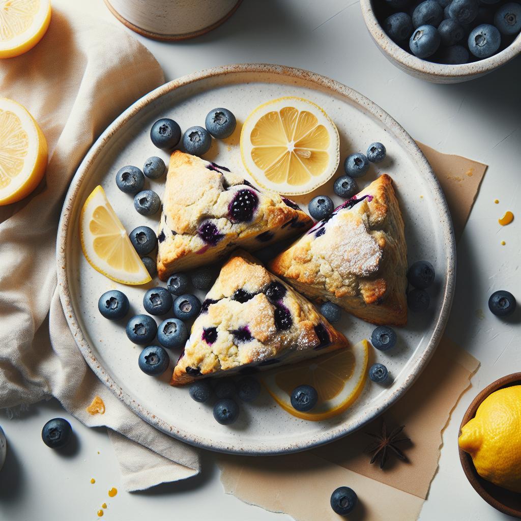 Zesty Quick Lemon Blueberry Scones: A Delightful Treat