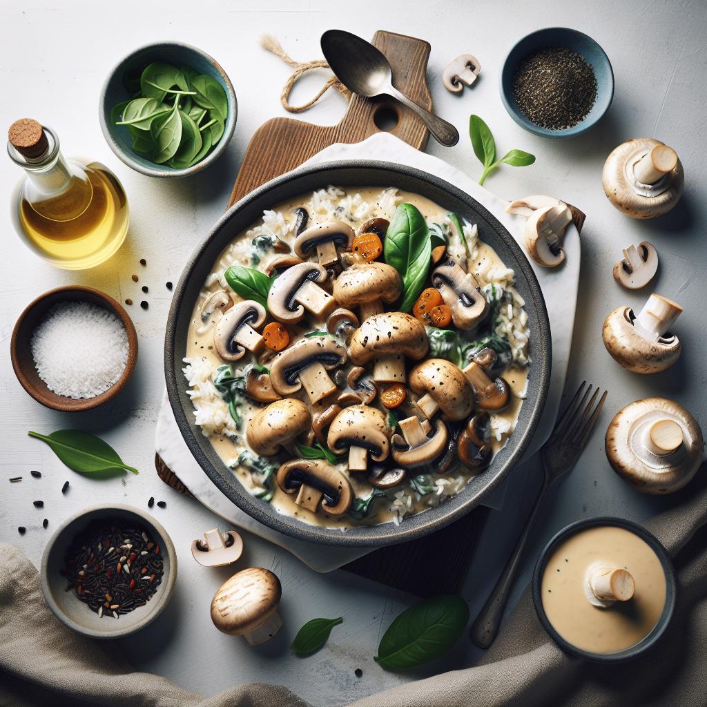 One-Pot Creamy Mushroom & Rice: Easy Comfort in a Bowl