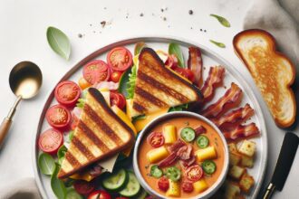 Ultimate Comfort: Loaded Grilled Cheese Meets Tomato Soup