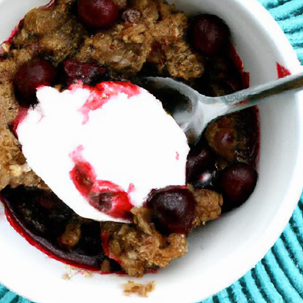 Irresistible Dark Cherry Cobbler with Crunchy Oat Topping