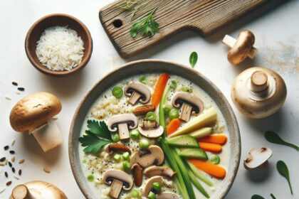 Savor Comfort: Creamy Mushroom and Rice Soup Recipe Delight