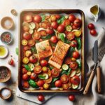 One-Pan Wonder: Quick Sheet Pan Salmon and Tomatoes