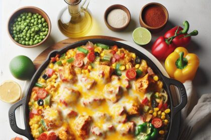 Melty Magic: Easy Cheesy Chicken Enchilada Skillet Delight