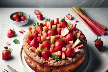 Elevate Dessert Time with an Elegant Strawberry Rhubarb Cake