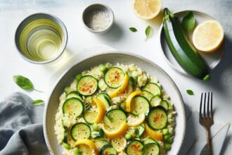 Zesty One-Pot Courgette & Lemon Risotto Recipe (No Wine)