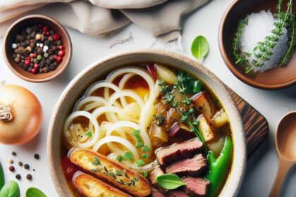 Warm Up with Cozy French Onion Soup on Beef Broth Base