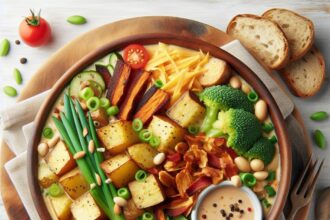 Irresistible Loaded Baked Potato Soup with Vegan Toppings
