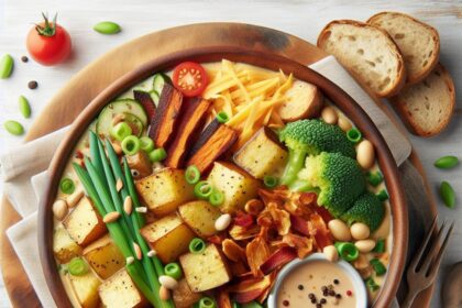 Irresistible Loaded Baked Potato Soup with Vegan Toppings