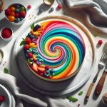 The Surreal Rainbow Swirl Cheesecake: A Colorful Delight