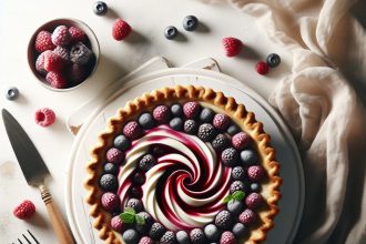 Indulge in the Delight of Triple Berry Cream Cheese Swirl Pie