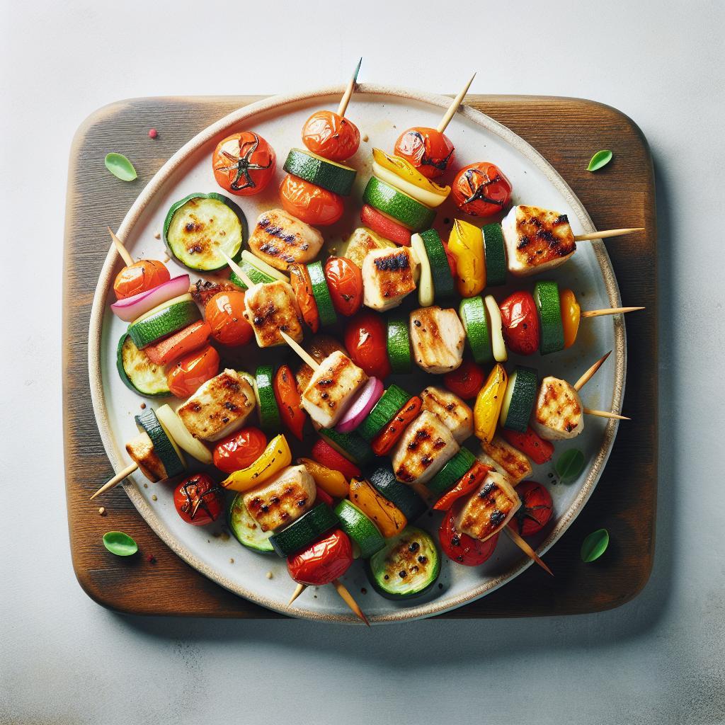 Savor the Flavor: Baked Chicken & Veggie Skewers Delight