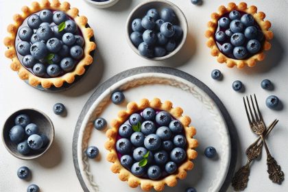 Delight in Elegant Blueberry Tartlets: A Sweet Masterpiece