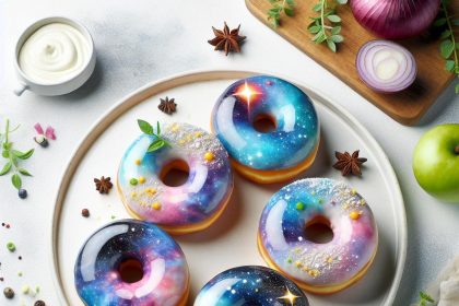 Whimsical Galaxy Glaze Doughnuts: A Cosmic Treat Delight