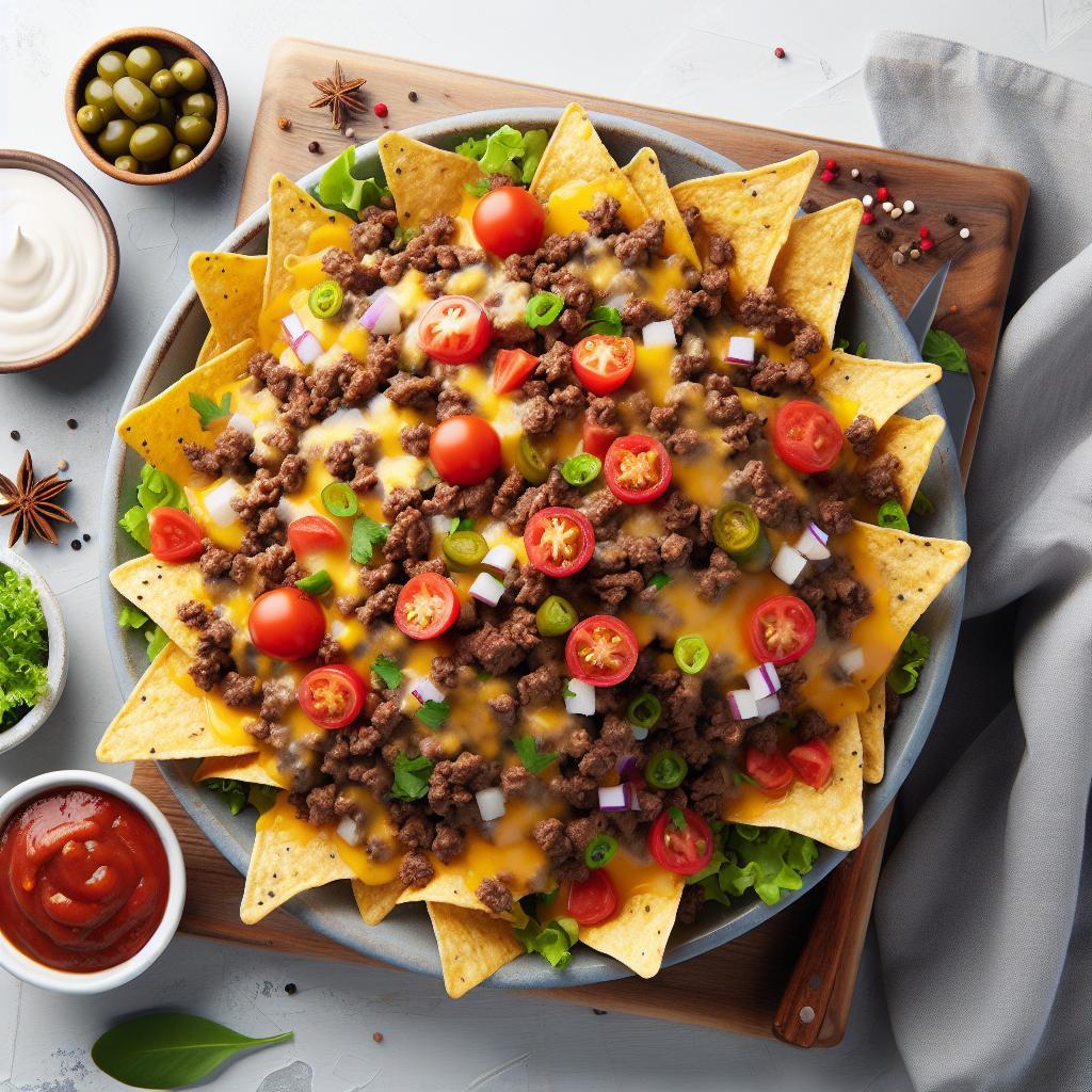 Savor Quick Loaded Nachos with Savory Ground Beef Delight