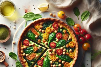 Savory Mediterranean Chickpea & Spinach Quiche Delight