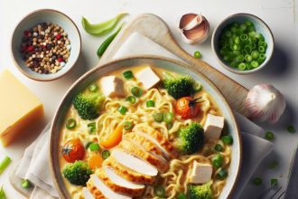 Creamy One-Pot Cheesy Chicken Noodle Soup Recipe Delight