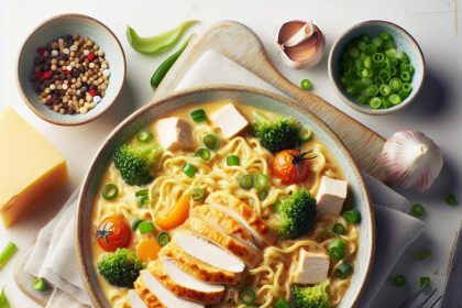 Creamy One-Pot Cheesy Chicken Noodle Soup Recipe Delight
