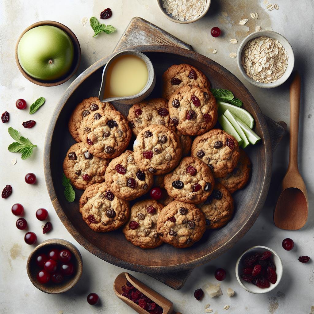 Wholesome Delight: Easy Oatmeal Choco-Cranberry Cookies