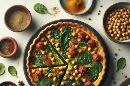 Mediterranean Chickpea & Spinach Quiche: A Healthy Delight